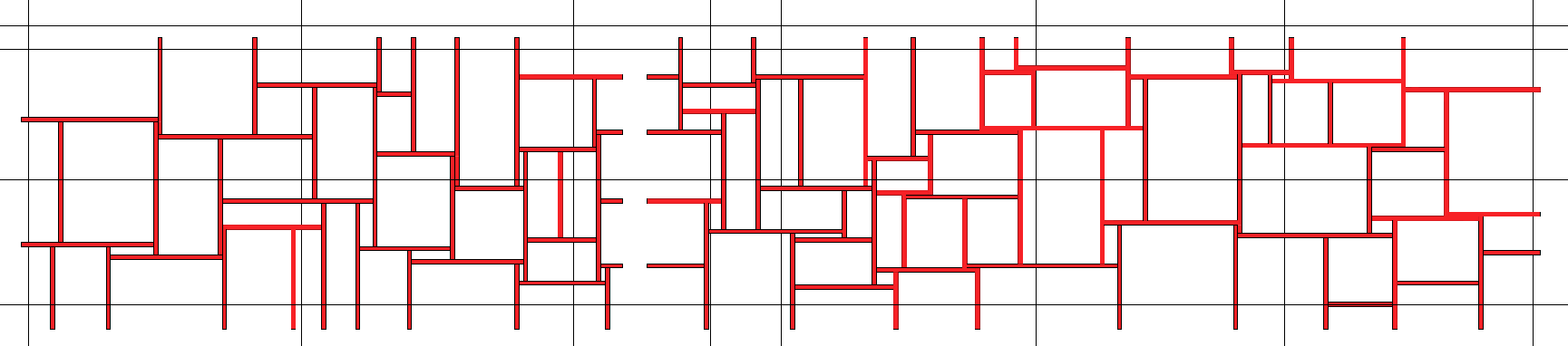 木製ルーバー立面図（外側）